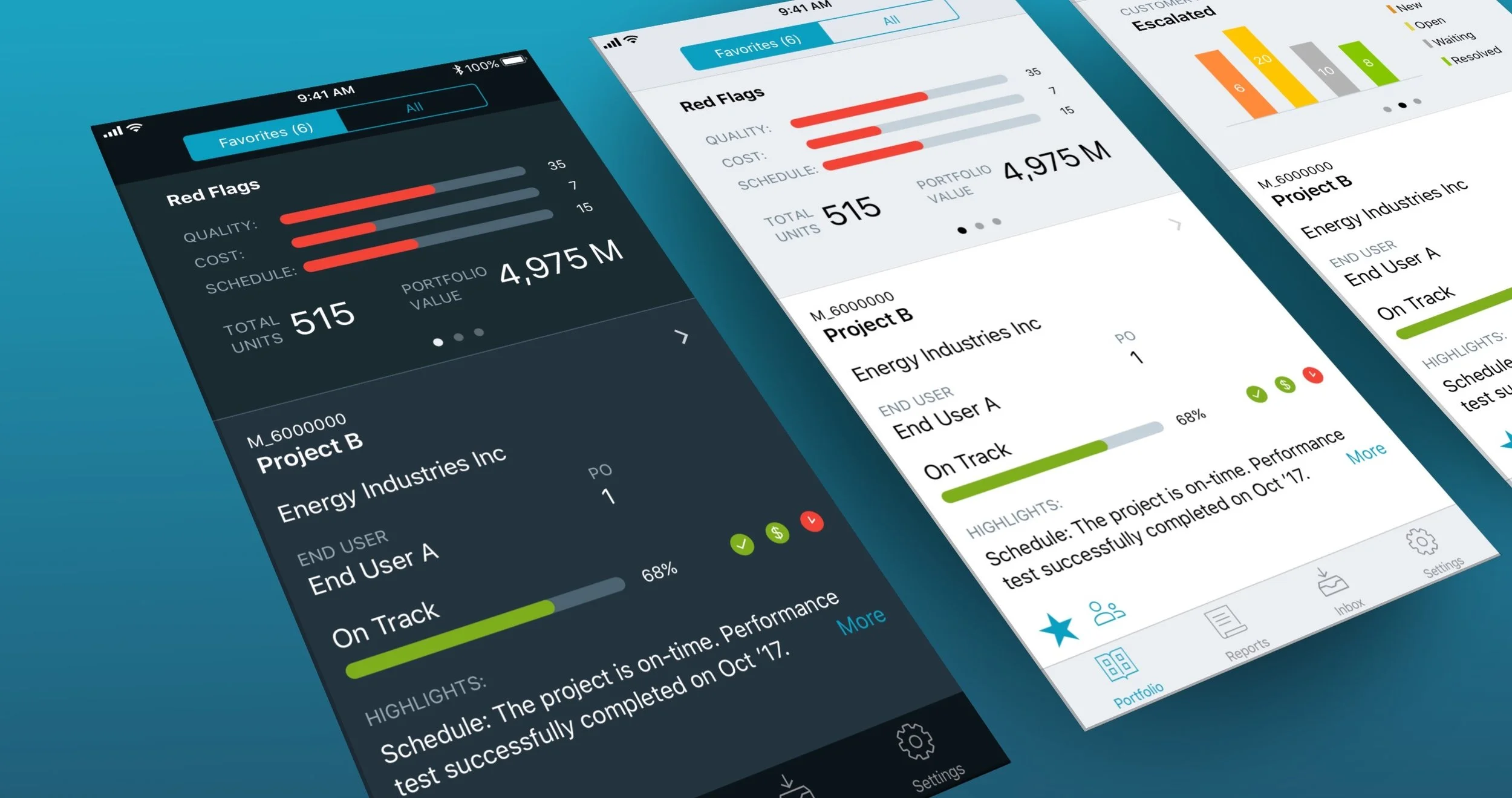 RealTrack industrial project tracking app