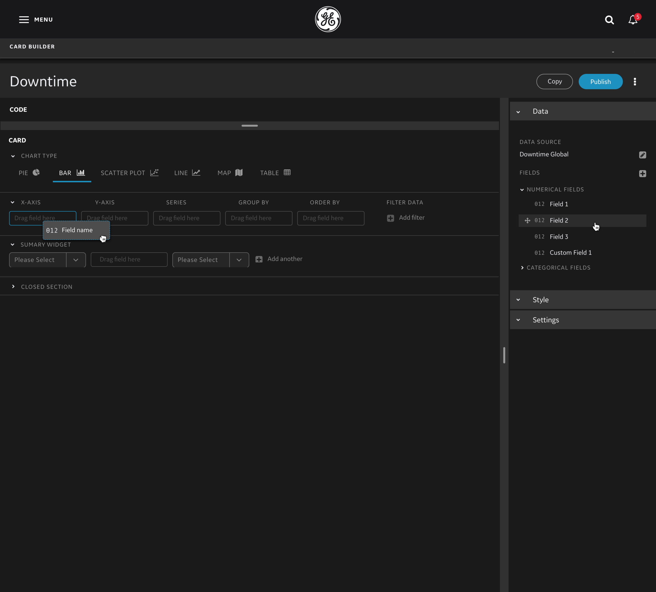Drag to configure